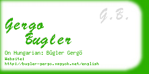 gergo bugler business card